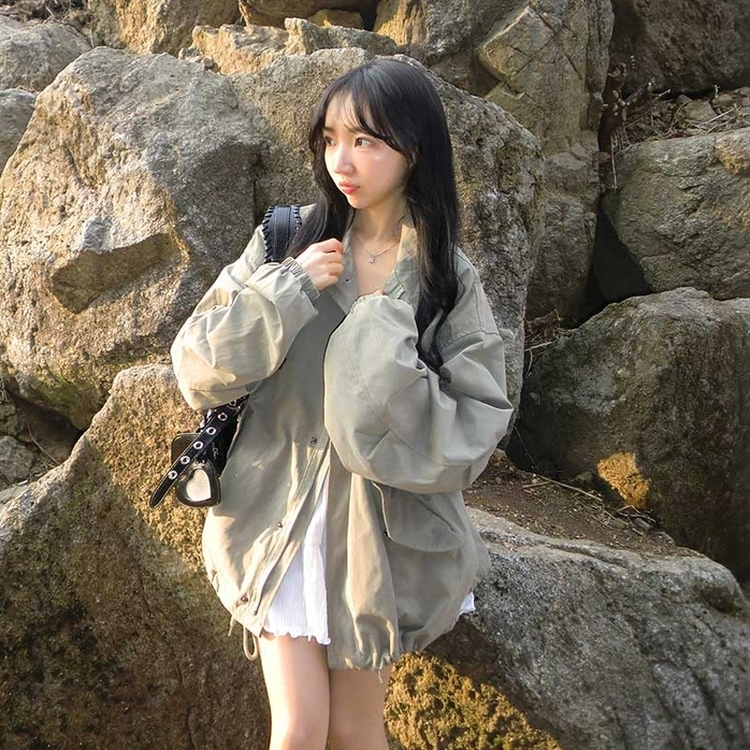 デイリーカジュアルオーバージャンパー KHAKI