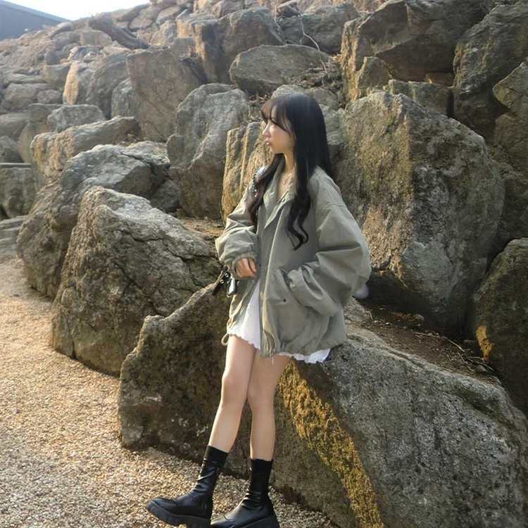 デイリーカジュアルオーバージャンパー KHAKI