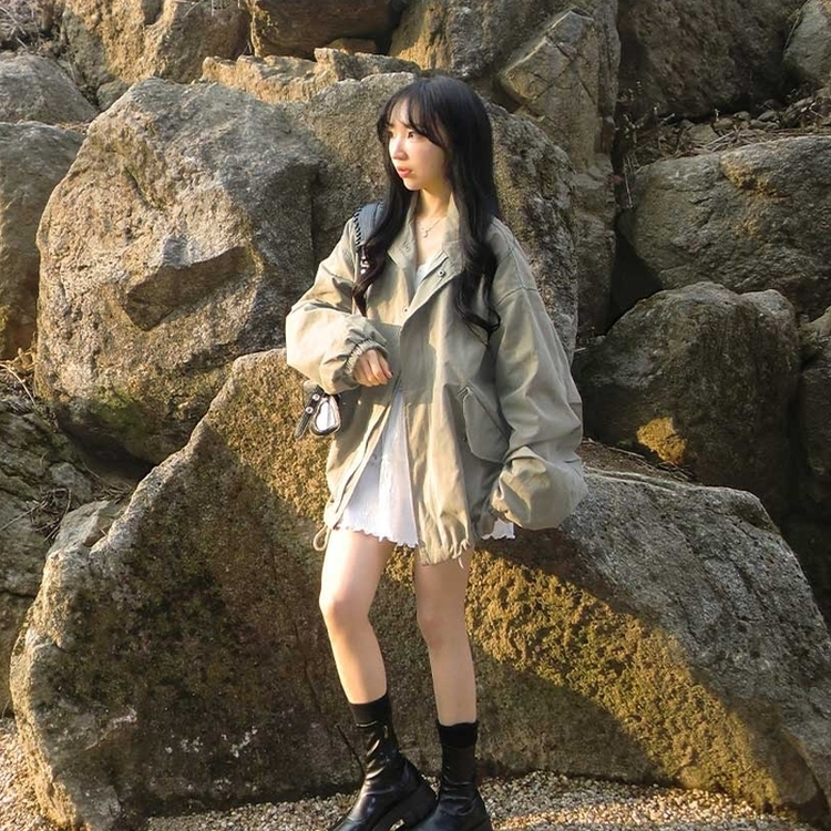 デイリーカジュアルオーバージャンパー KHAKI