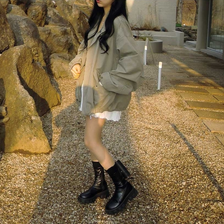 デイリーカジュアルオーバージャンパー KHAKI