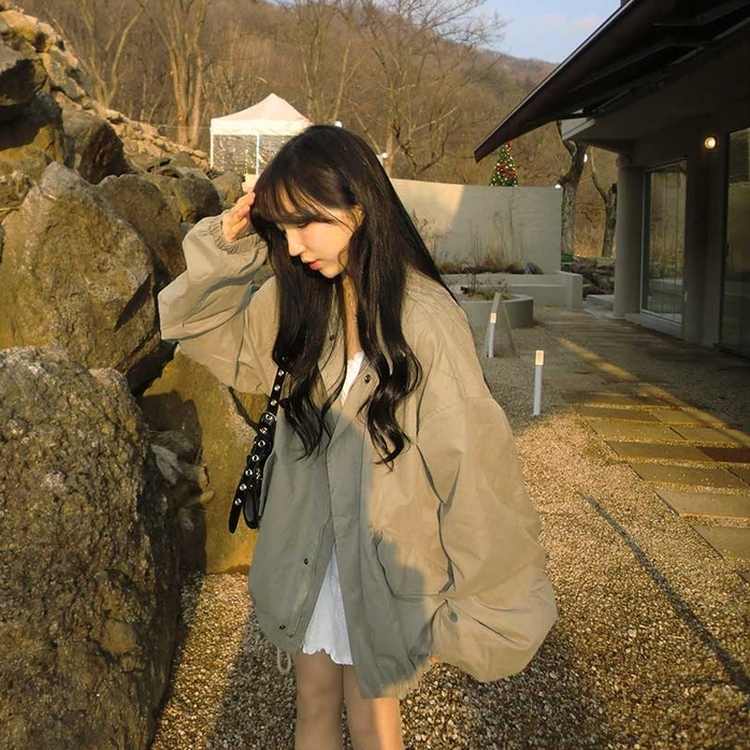 デイリーカジュアルオーバージャンパー KHAKI