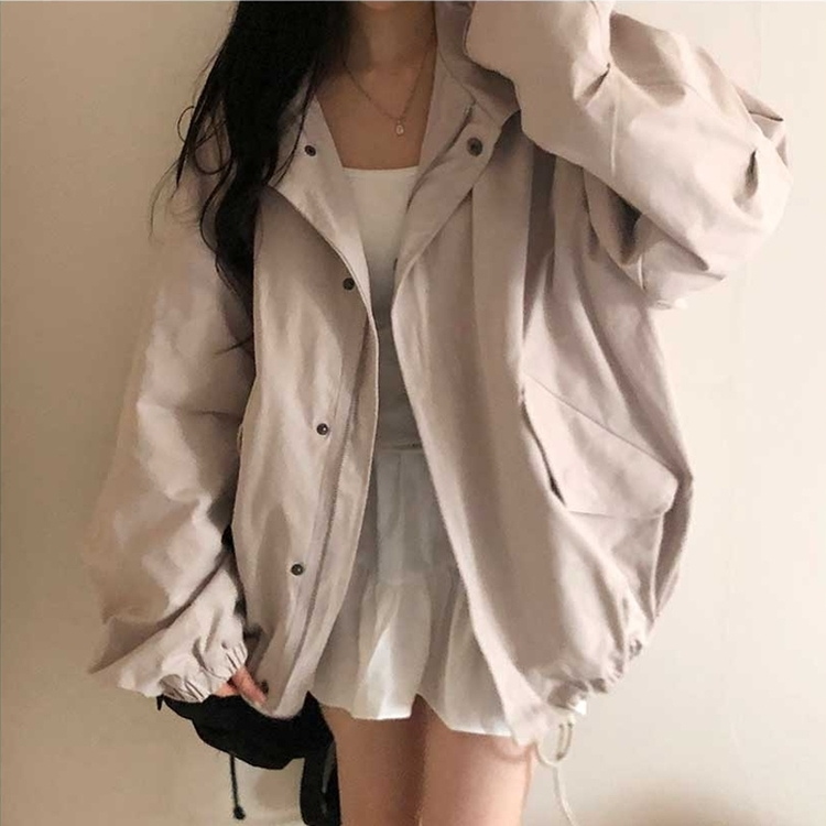 デイリーカジュアルオーバージャンパー LIGHT BEIGE