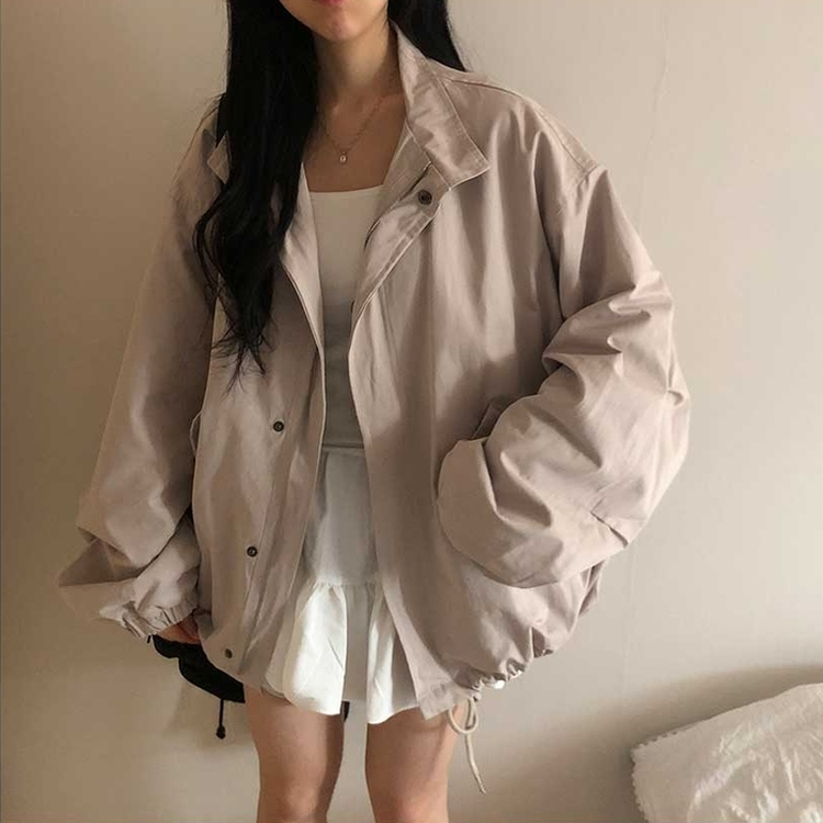 デイリーカジュアルオーバージャンパー LIGHT BEIGE