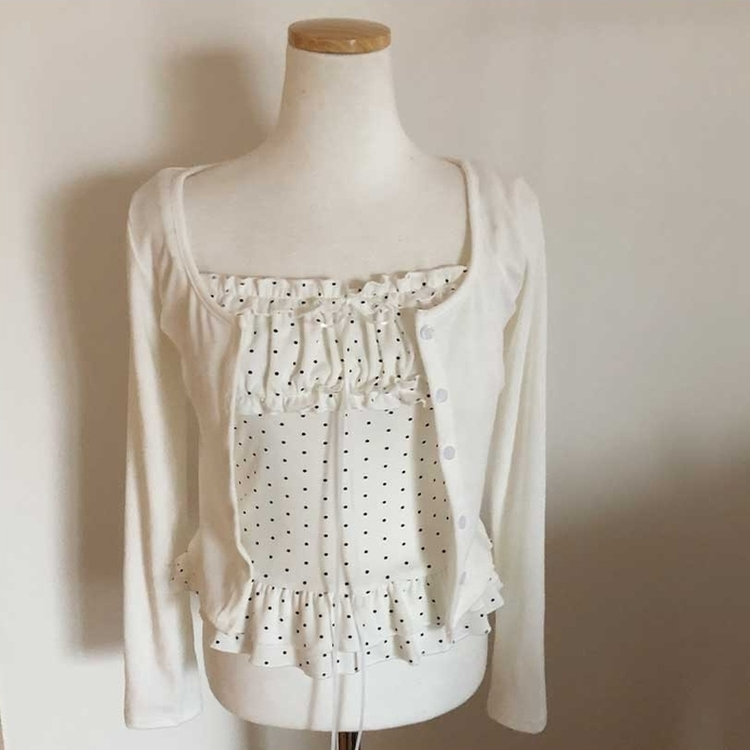 【SET】ラブリードットキャミカーディガン