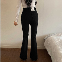 【丈別】デニムブーツカットパンツ(5color) BLACK