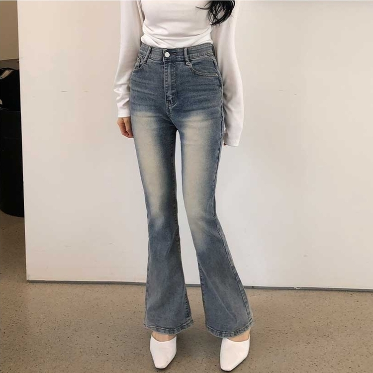 【丈別】デニムブーツカットパンツ(5color) MID DENIM