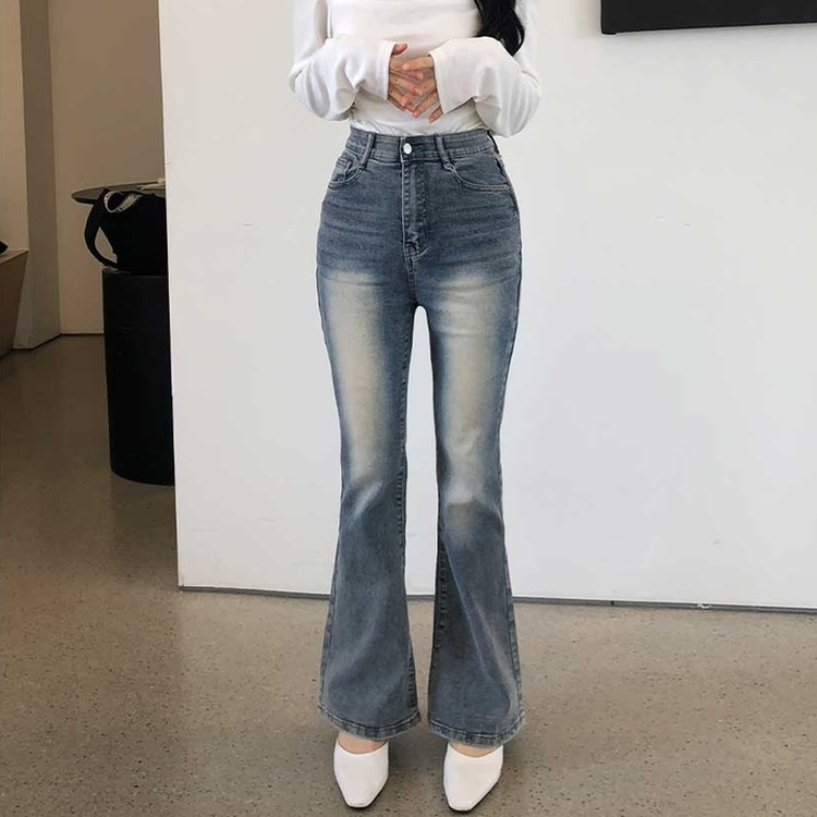 【丈別】デニムブーツカットパンツ(5color) MID DENIM