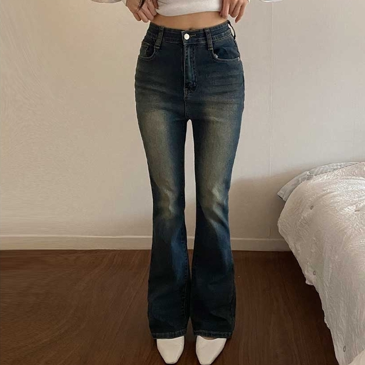 【丈別】デニムブーツカットパンツ(5color) DEEP DENIM