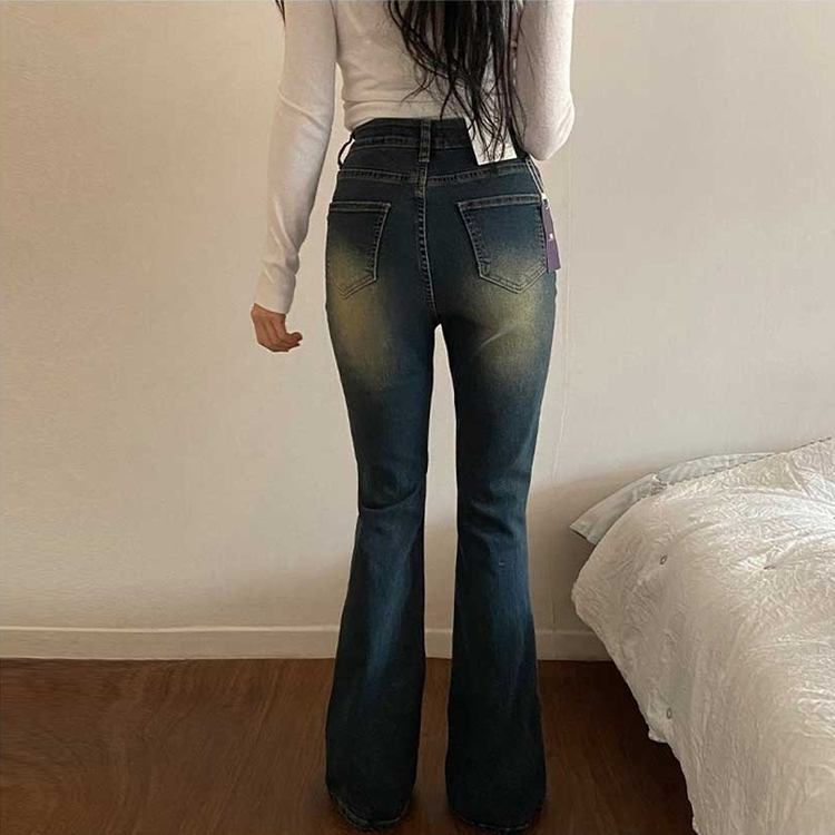 【丈別】デニムブーツカットパンツ(5color) DEEP DENIM