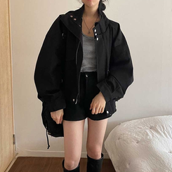 オーバーフィットトリングポケットジャンパー BLACK