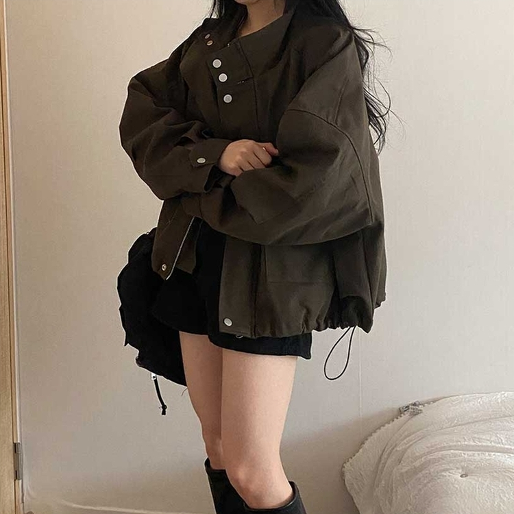 オーバーフィットトリングポケットジャンパー KHAKI