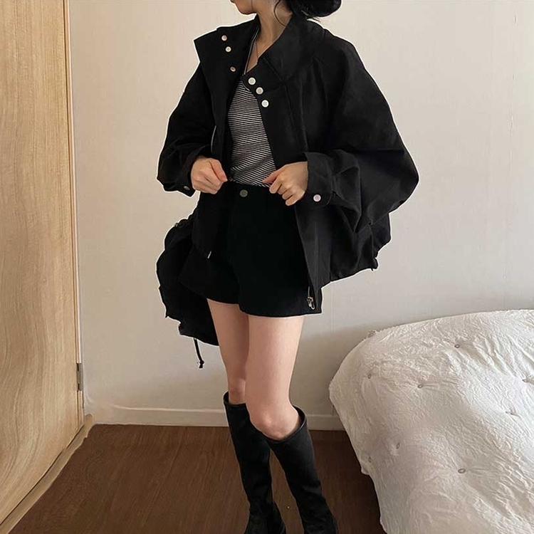 オーバーフィットトリングポケットジャンパー BLACK