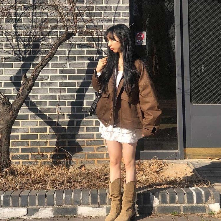 オーバーフィットトリングポケットジャンパー BROWN