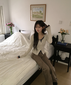 カジュアルレイヤードカーディガン BEIGE