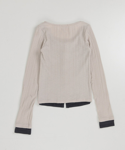 カジュアルレイヤードカーディガン