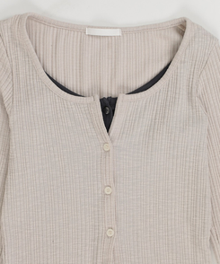 カジュアルレイヤードカーディガン