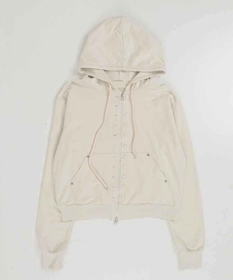 ボタンポイントフードジップアップ