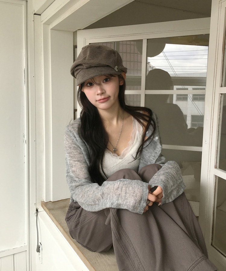 カラーカーディガン(5color) GREY