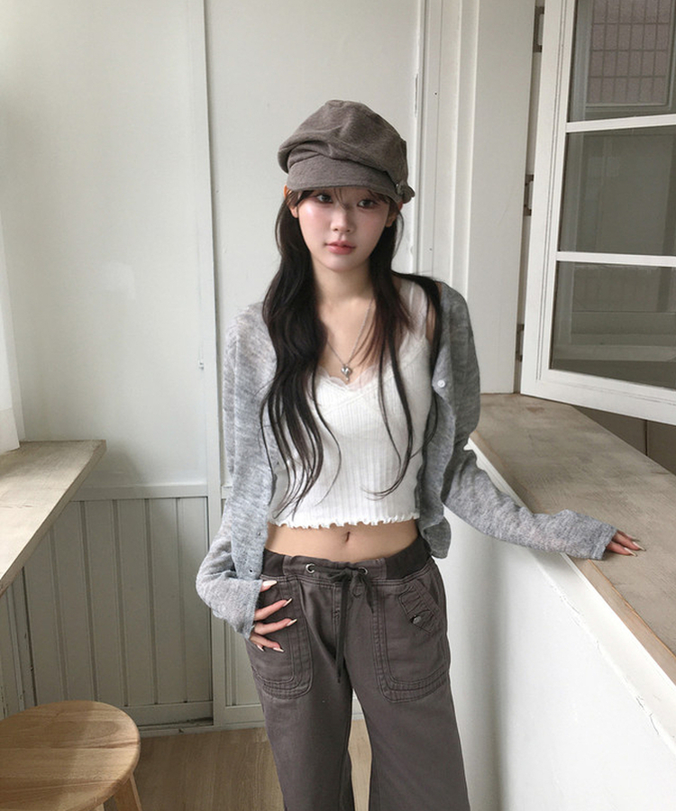 カラーカーディガン(5color) GREY