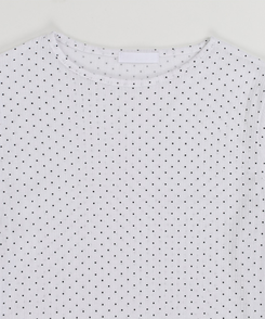 【SET】ドットシースルートップス＋レイヤード半袖Tシャツ