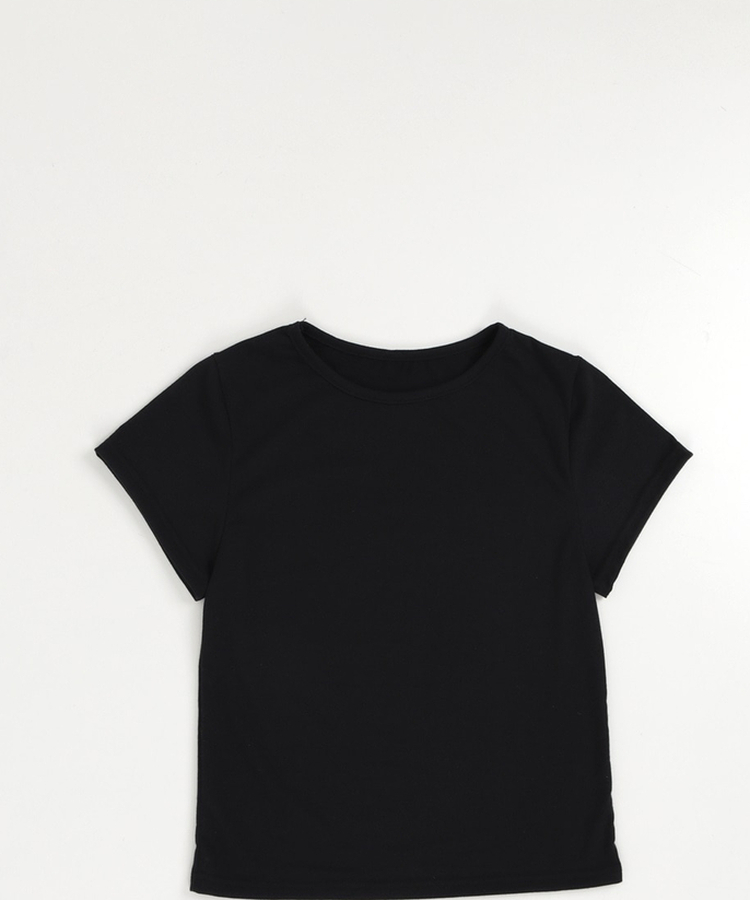 【SET】ドットシースルートップス＋レイヤード半袖Tシャツ