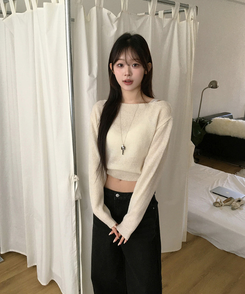 オフショルダーニット(5color) IVORY