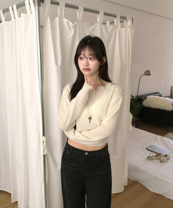 オフショルダーニット(5color) IVORY