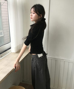 ビンテージシャツトップス BLACK