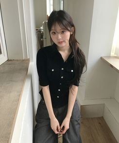 ビンテージシャツトップス BLACK