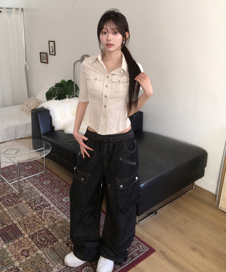 ビンテージシャツトップス LIGHT BEIGE