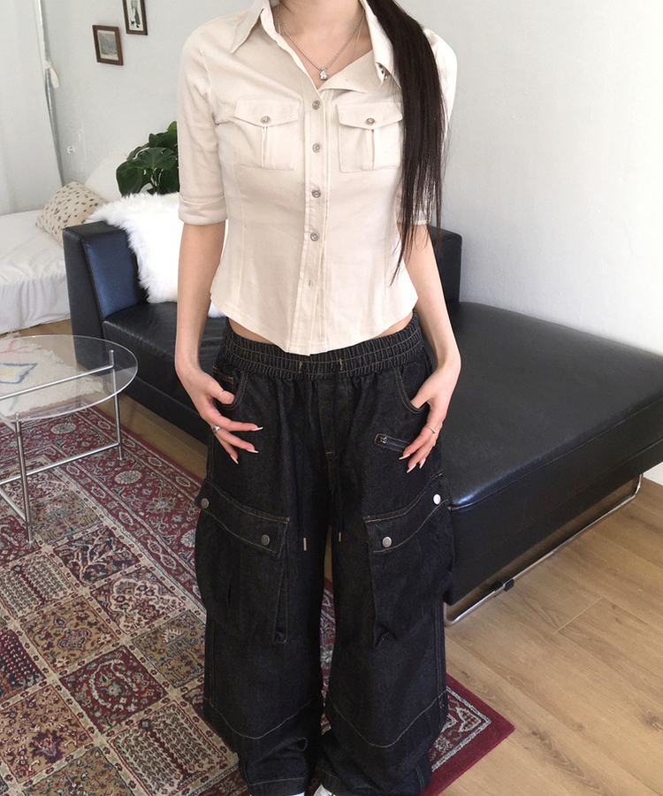 ビンテージシャツトップス LIGHT BEIGE