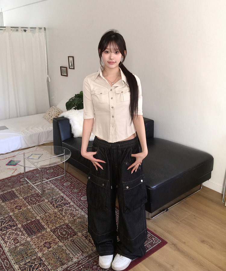 ビンテージシャツトップス LIGHT BEIGE