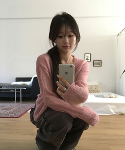 ヘアリーカーディガン PINK