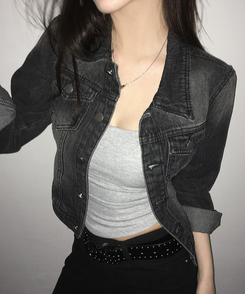 デニムジャケットジャケット BLACK