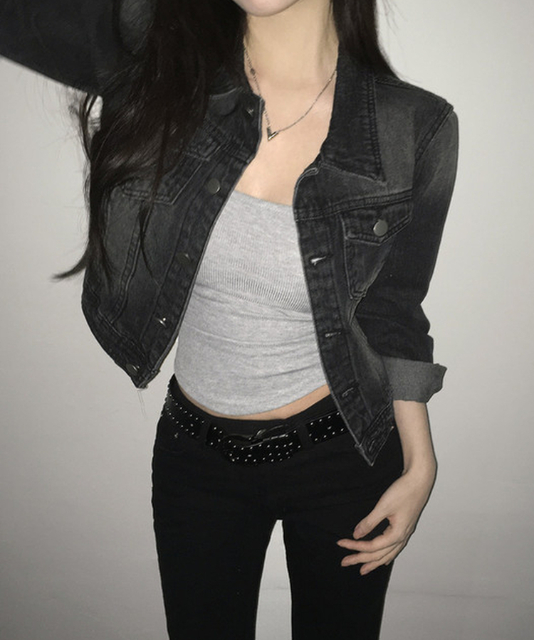 デニムジャケットジャケット BLACK