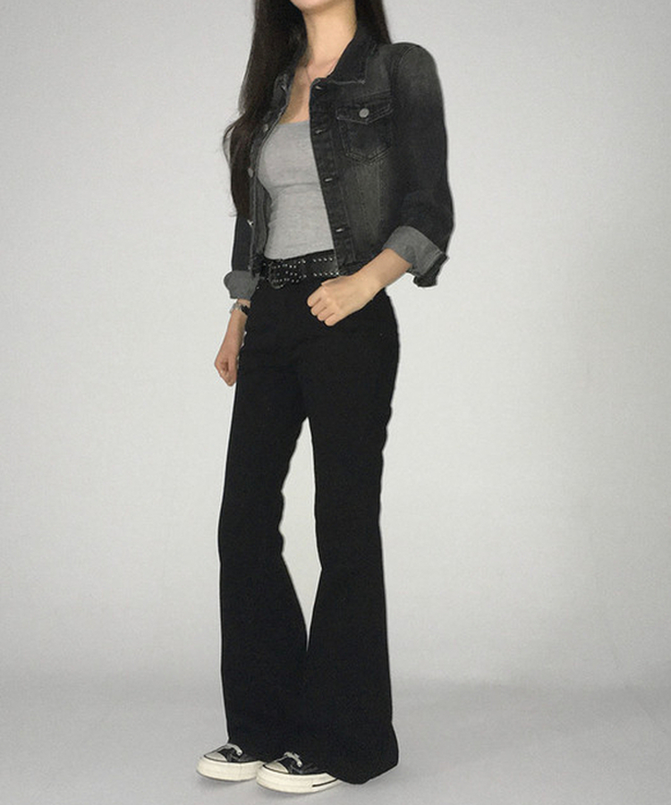 デニムジャケットジャケット BLACK