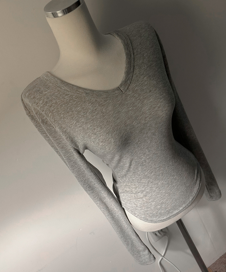 ベーシッVネック長袖Tシャツ(6color)