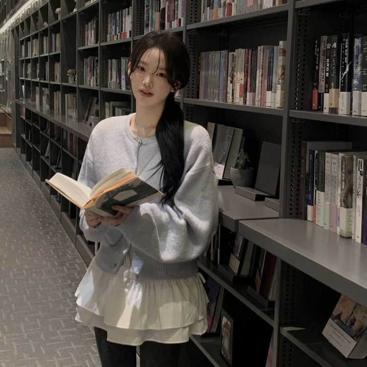 레이어드 퓨어 라운드 캉캉 셔링 프릴 허리리본 스트링 긴팔 벌룬 블라우스 봄신상 화이트