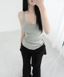 スリムロングスリーブキャミソール GREY