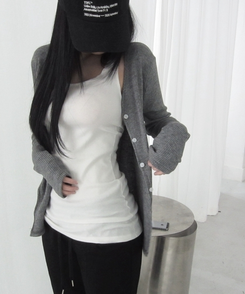 スリムロングスリーブキャミソール IVORY