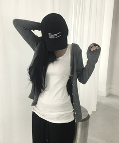 スリムロングスリーブキャミソール IVORY