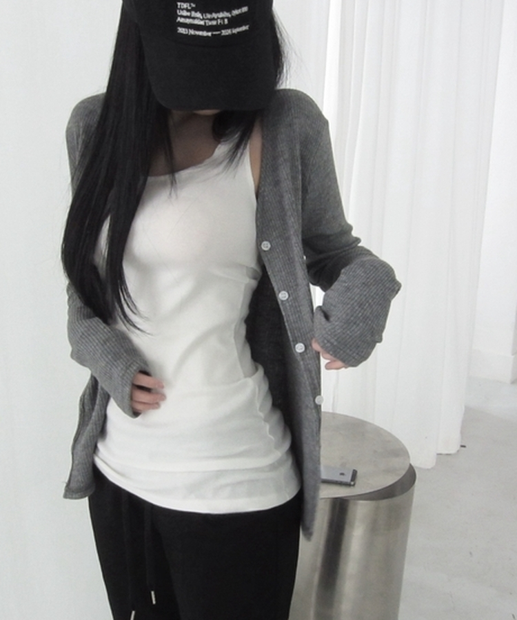 スリムロングスリーブキャミソール IVORY