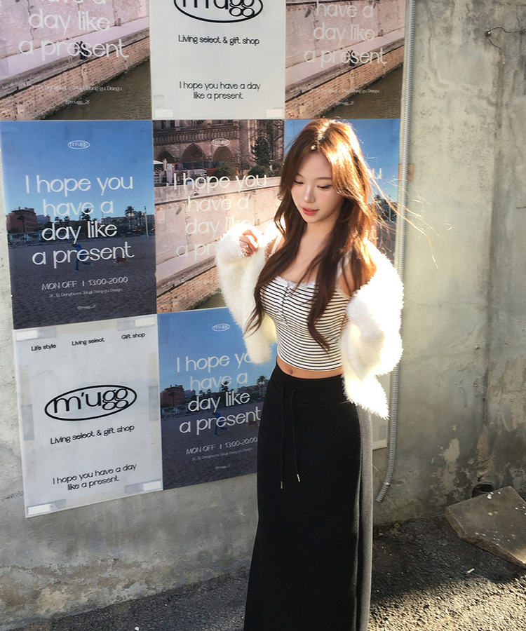 ファークロップニットカーディガン(6color) IVORY