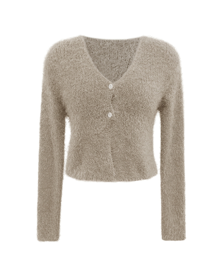 ファークロップニットカーディガン(6color)