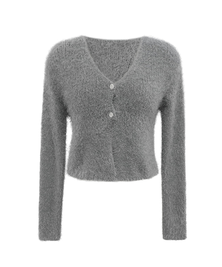 ファークロップニットカーディガン(6color)