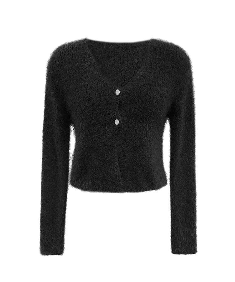 ファークロップニットカーディガン(6color)