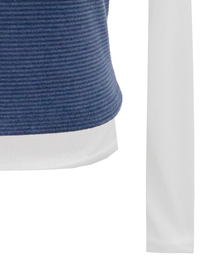 ストライプレイヤードTシャツ