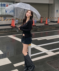 【SET】ホルターネックキャミソール＋カーディガン BLACK