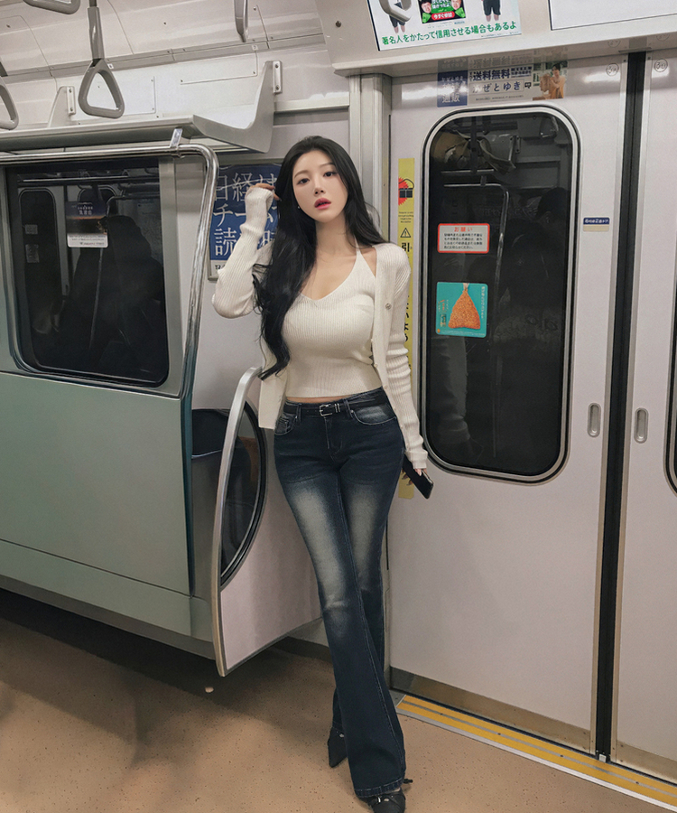 【SET】ホルターネックキャミソール＋カーディガン IVORY