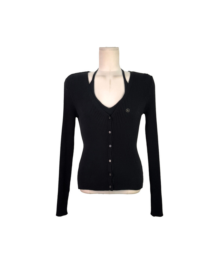 【SET】ホルターネックキャミソール＋カーディガン